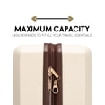thumbnail image 3 of ELLE Luxe Journey 3 Piece Expandable Retro Spinner Luggage Set | Champagne, 3 of 8