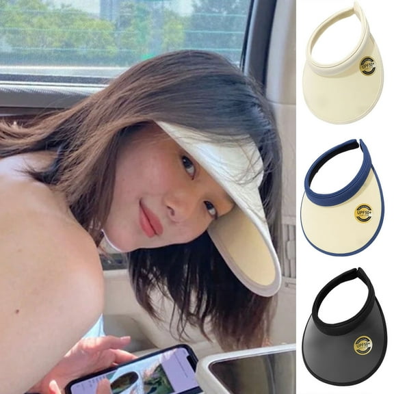 Travelwant Women's UPF 50 UV Protection Wide Brim Beach Sun Visor Hat