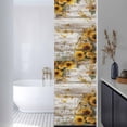 thumbnail image 3 of Farmhouse Sunflower Window Privacy Film, Vintage Daisy Butterflies Rustic Wood Static Cling UV Sun Blocking Heat Control Window Tint Day and Night, Non-Adhesive One Way Privacy Cover 17.7''x78.7'', 3 of 7