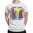 thumbnail image 2 of Colorful New York Cityscape Art Men's T-shirt, 2 of 3