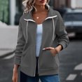 thumbnail image 2 of Vedolay Women's Cropped Cardigan 2023 Fall Fall Fashion Clothes Classy Open Front Coatigan Grey,2XL, 2 of 4