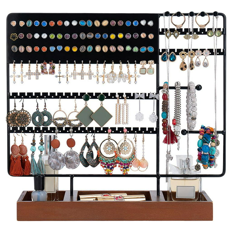 Earring Stand Display Rack 3-Tier Ear Stud Holder Jewelry Organizer 144  Holes CAD