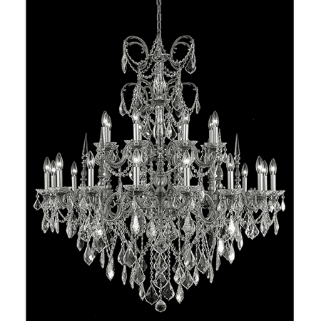 - Pendants Porch 24 Light With Clear Crystal Royal Cut Pewter size 44 in 1440 Watts - World of Classic