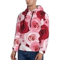 thumbnail image 3 of Honeii Rose Pattern Mens Hoodies Men's Loose Sleeve Sweatshirt,Pullover Hooded Sweatshirt for Men,Essentials Hoodie-Small, 3 of 7