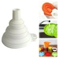 thumbnail image 2 of 2.5x2.7 Inch Kitchen Funnel Set, Food Grade Silicone Collapsible Funnels for Kitchen, Funnels for Filling Water Bottle Liquid Transfer Kitchen Gadgets, White, 2 of 6