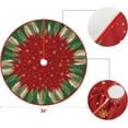 thumbnail image 6 of Christmas Star Snowflake Red Christmas Tree Skirt 36 Inch, Fir Pine Spruce Winter Holiday Tree Mat Decoration, 6 of 6