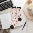 thumbnail image 6 of Rocae White And Black Rabbit for Adult Socks Casual Athletic Stretchy Loose Socks for Women Men Non-Slip Middle Tube Socks, 6 of 7