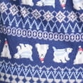 thumbnail image 2 of Goodnight Kiss Funny Face Fleece Pajama Set with Critter Socks, Blue/Polar Bear Fairisle, Small, 2 of 5