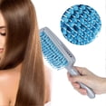 thumbnail image 2 of Hair Drying Comb Blue Absorbent Anti Dandruff Anti Radiation Hair Paddle Brushes, 2 of 5