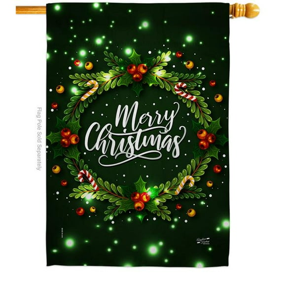 Angeleno Heritage H130300-BO 28 x 40 in. Chirstmas Dreaming House Flag Wintertime Christmas Double-Sided Decorative Vertical Flags Decoration Banner Garden Yard Gift
