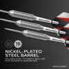 thumbnail image 2 of Accudart Steel Tip Dart Set 1.0 - Nickel Plated Steel Barrel - Polycarbonate Shafts - Standard Shape Flights - 16 grams, 2 of 5