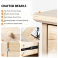 . Upgraged Unfinished 3 Drawer Dresser for Bedroom Natural Solid Wood