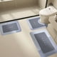 thumbnail image 2 of 3 Piece Bathroom Toilet Mat Set Super Absorbent Dry Washable Non Slip Backing For Safe And Easy Cleaning Perfects For Any Home Hotel Shower Room, 2 of 6