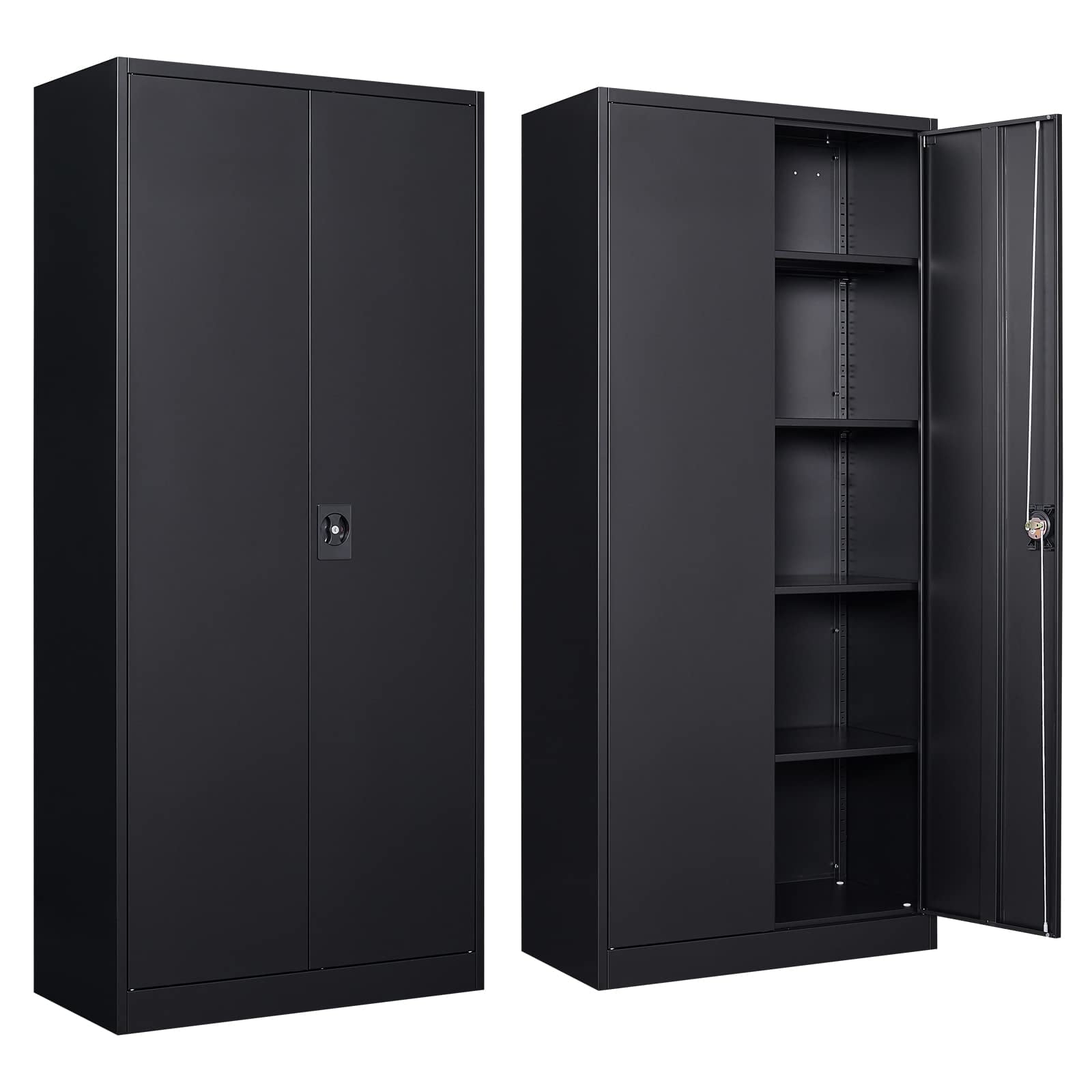 Suncast Outdoor Lockable 36 in. Storage Cabinet Locker for Garden