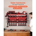thumbnail image 2 of Wall Mount Power Tool Organizer 4 Layer Storage Rack with 8 Drill Holders Side Pegboards for Garage Workbench Workshop, 2 of 6