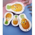 thumbnail image 3 of Set de 4 recipientes de alimentos de diferente tamaño, forma aguacate, diseño piña, 3 of 6