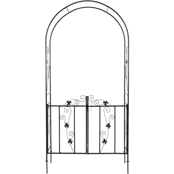 Kinbor 84" Black Metal and Steel Arbor