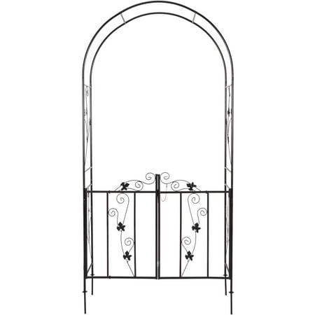 Kinbor 84" Black Metal and Steel Arbor