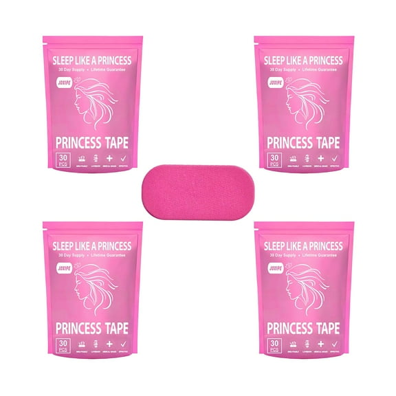 Mouth Tape for Sleeping - 120Strips (4 Month Supply), Gentle Adhesion Pink Strips, Snoring Relief & Nasal Breathing Aid for Yoga/Gym