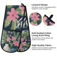 thumbnail image 2 of Yayeee Double Oven Mitt Kitchen Heat Resistant Baking 35" x7" Quilted Glove, Green Floral, 2 of 6