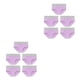thumbnail image 3 of Qarigey 5 piezas de ropa interior de mujer de cintura alta Bragas de algodón Calzoncillos de cintura elástica Púrpura L 2Conjunto, 3 of 6