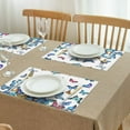thumbnail image 3 of Butterfly Heat Resistant Flax Table Mats for Dining Table, Machine Washable Wrinkle Free Place Mats with Colorful Floral Tropical Artistic Pattern, Cute Aesthetic Design for Butterfly Lover, Set of 4, 3 of 6