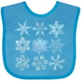 thumbnail image 3 of Inktastic Winter Snowflakes Boys or Girls Baby Bib, 3 of 4