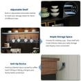 thumbnail image 7 of Danolapsi Coffee Bar Cabinet,72" Tall Farmhouse Coffee Bar Hutch with Storage,Sideboard Buffet Cabinet with Microwave Stand/Glass Shelf/6 Hooks/3 Drawers for Kitchen Living Dining Room,ship in 2 boxes, 7 of 7