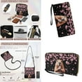 thumbnail image 4 of ZUXONGSY Groundhog Cherry Blossom Print PU Leather Women's Crossbody Satchel & Wallet Set, Multi-Pocket Handbag with Adjustable Strap for Work & Travel, 4 of 5