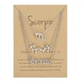 thumbnail image 1 of Twelve Constellations Gold Clavicle Necklace Set with Paper Card for Women Friendship Pendant, 1 of 2