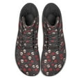 thumbnail image 2 of Psesaysky Light Comfortable PU Leather Barefoot Shoes for Women Girls Skull Floral Printed Sneakers Size 6-13.5, 2 of 7