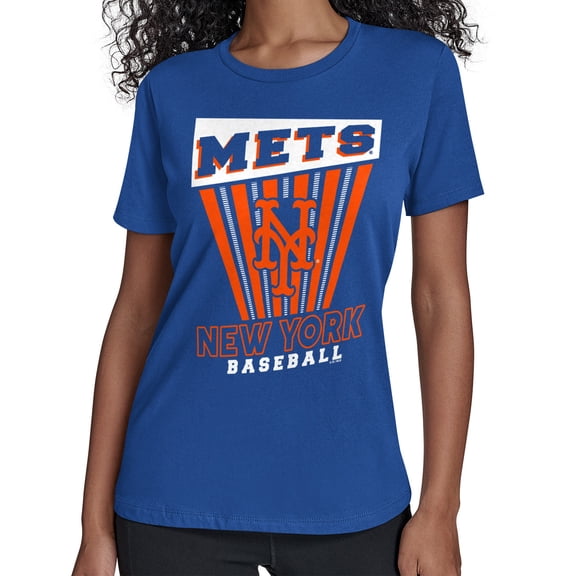 Women's Starter Royal New York Mets Poster Print T-Shirt