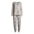 thumbnail image 7 of Secret Treasures Long Sleeve Round Neck Graphic Print Pajamas (Women's or Women's Plus) 2 Piece Set, 7 of 7