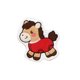 thumbnail image 1 of Baño Decorativo Toallas de Mano Año Del Caballo Lindo Patrón 23x20.5cm, Poliéster Rojo, Peluche Absorbente, Colgando para la Cocina Del Baño, 1 of 6