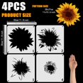 thumbnail image 5 of 4Pcs Layered Sunflowers Painting Stencil 11.8x11.8inch Reusable Sunflowers Pattern Drawing Template Plants Theme Decoration Stencil for Painting on Wood Wall Paper Furniture DIY, 5 of 8
