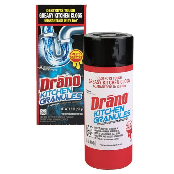 Drano Kitchen Granules Grease Clog Remover 8.8 oz. - Red