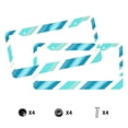 thumbnail image 4 of A Pair Of License Plate Frame Sunscreen Corrosion Resistant Rust 12.3×6.3in With Accessories Suitable For Any Car Cyan Stripe_1, 4 of 8