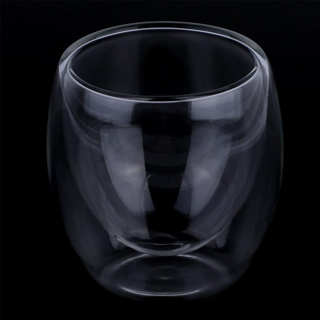 Taza de té Taza de café Taza de vidrio Doble capa para cafetería para el hogar Khall Tendencias