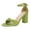 Green, variant on Womens Wide Width Platform Wedge Sandals Open Toe Ankle Strap Block Chunky Heels Comfortable Summer Walking for Wedding Prom Party（Green，Size 6)