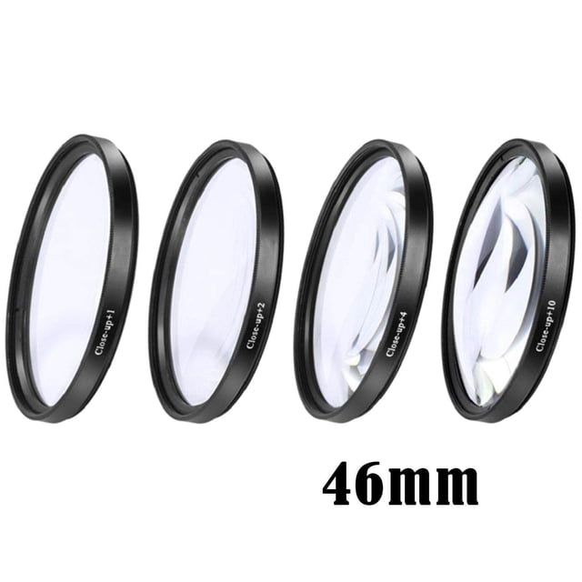 Langgg Close-up Filter Kit +1 +2 +4 +10 Lens Set for Digital Cameras 46mm