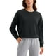 thumbnail image 1 of Sudadera CRZ YOGA SoftAura con cuello redondo y manga larga negra para mujer, 1 of 6