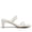 WHITE, variant on Women's Square Toe Heels for Women Two Strap Open Toe Low Block Chunky Heels Sandals Dress Pumps Shoes