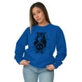 thumbnail image 3 of Butterfly Moth Spiritual Crystal Ball Women Crewneck Sweatshirt Brisco Brands S, 3 of 6