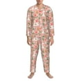 thumbnail image 3 of Sikiie Swan And Flowers3 Mens Pajama Set, Soft Warm Long Sleeve Sleepwear, Cozy Button-Down Pjs for Men-, 3 of 7