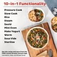 thumbnail image 3 of Instant Pot Olla a Presión Eléctrica Pro de 6 Cuartos, Olla de Cocción Lenta 10 en 1, Olla para Arroz/granos, Vaporera, Salteado, Sous Vide, Yogurtera, Esterilizador y Calentador, 3 of 9
