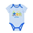thumbnail image 5 of Nickelodeon Baby Shark 3 Pack Short Sleeve Onesie Set, Babys Creeper for Boys, 5 of 7