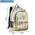 thumbnail image 2 of FORMRS Unisex School Backpack 17" Student Travel Bag with Laptop Compartment, Beige Wildflowers, 2 of 7