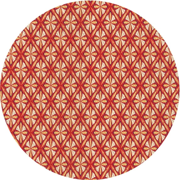 Ahgly Company Machine Washable Indoor Square Transitional Yellow Orange Area Rugs, 3' Square