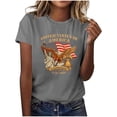 thumbnail image 6 of Ladies 1776-2026 America Anniversary T-Shirt, Unrestricted Loose Fit Printed Graphic Shirt, Comfy Lightweight Daily Wear, Summer Festival, Founding Milestone Anniversary Fashion, 6 of 8