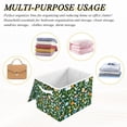 thumbnail image 6 of Yayeee Collapsible Cube Storage Bin with Lid Fabric Closet Decorative Basket with Handles, Flourish Flowers Pattern, 6 of 7